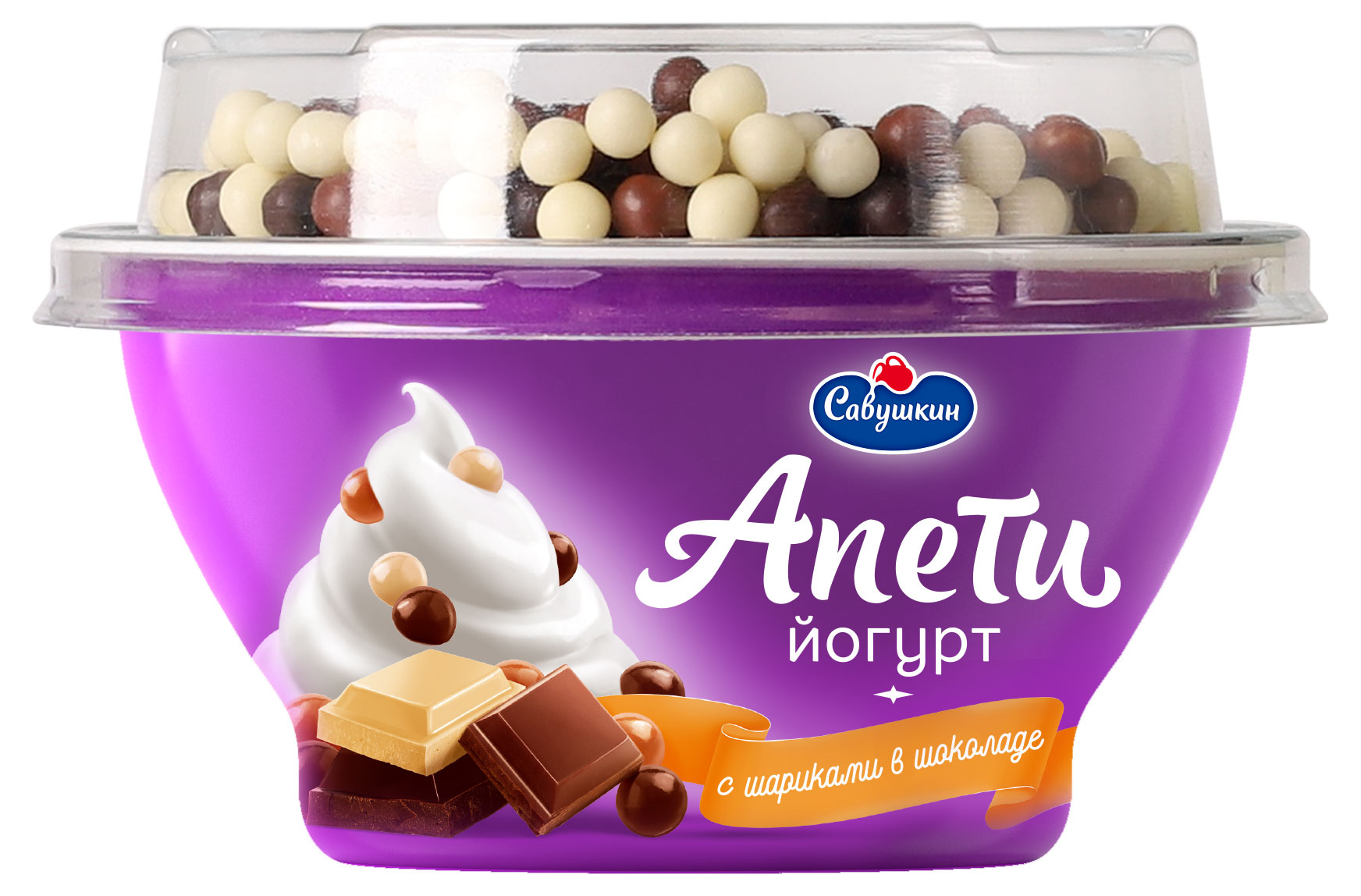

Йогурт густой Апети Пломбир с шариками в шоколаде 5%, 105 г