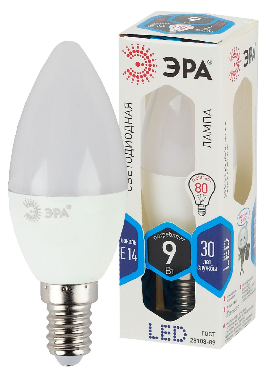 ЭРА | Лампа светодиодная «ЭРА» LED B35-9W-840-E14 Дневной белый