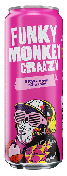 

Напиток газированный Funky Monkey Личи-Питахайя, 0,45 л