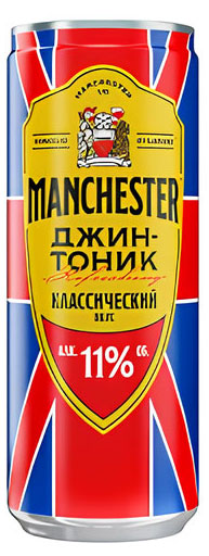 

Джин-тоник Manchester Классический Россия, 0,33 л