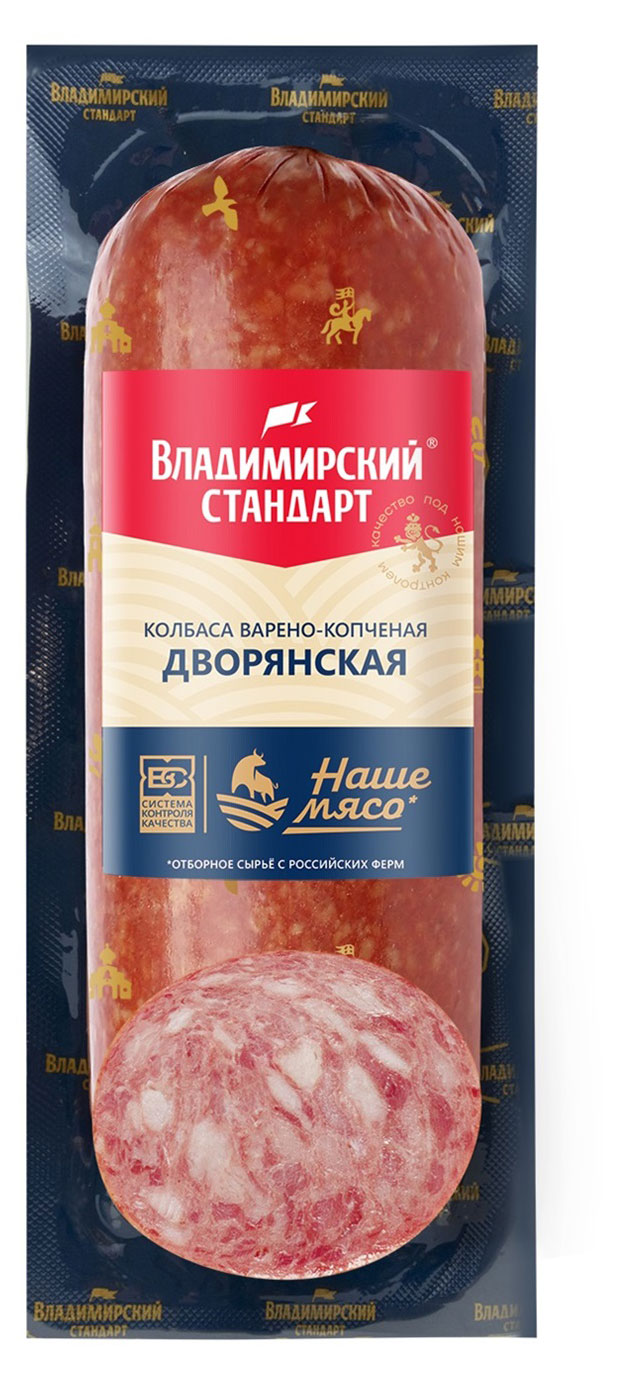 

Колбаса варено-копченая Владимирский стандарт Дворянская, 350 г