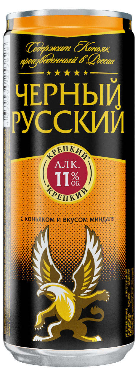 

Коктейль Черный Русский с коньяком и вкусом миндаля Россия, 0,33 л