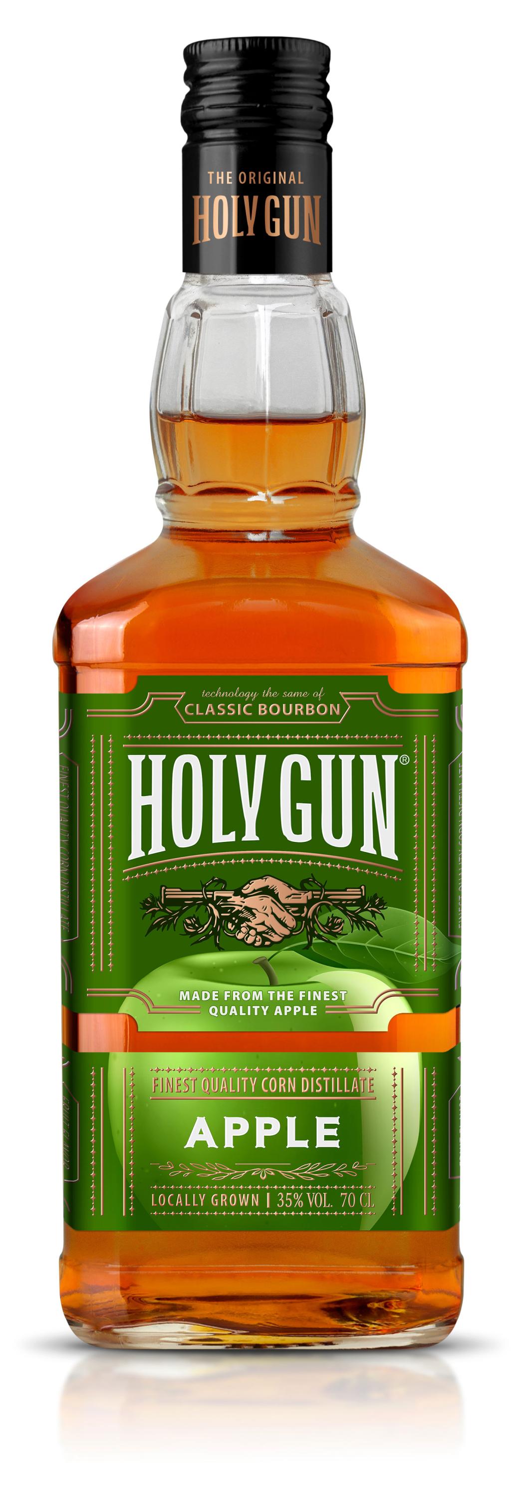 Изображение товара Виски Holy Gun Apple российского производства с натуральным яблочным вкусом 0.7 л