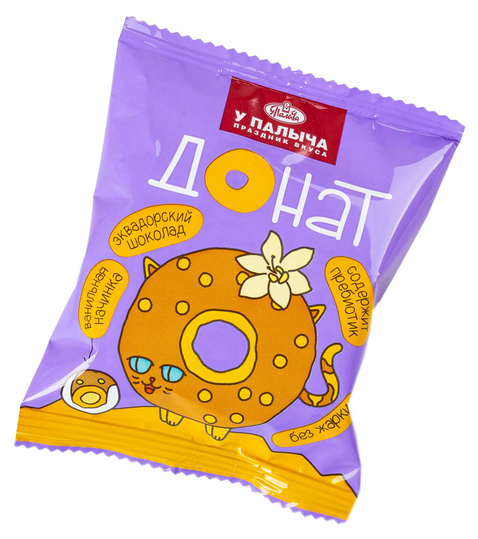 Изображение товара Донат «У Палыча» с карамельным шоколадом охлажденный, 30 г