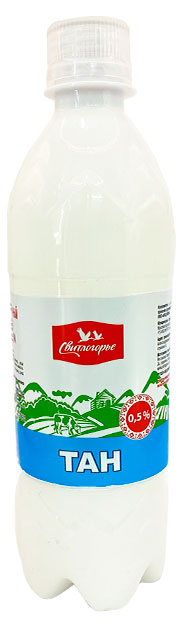 

Тан Свитлогорье обезжиренный 0,5% БЗМЖ, 500 мл