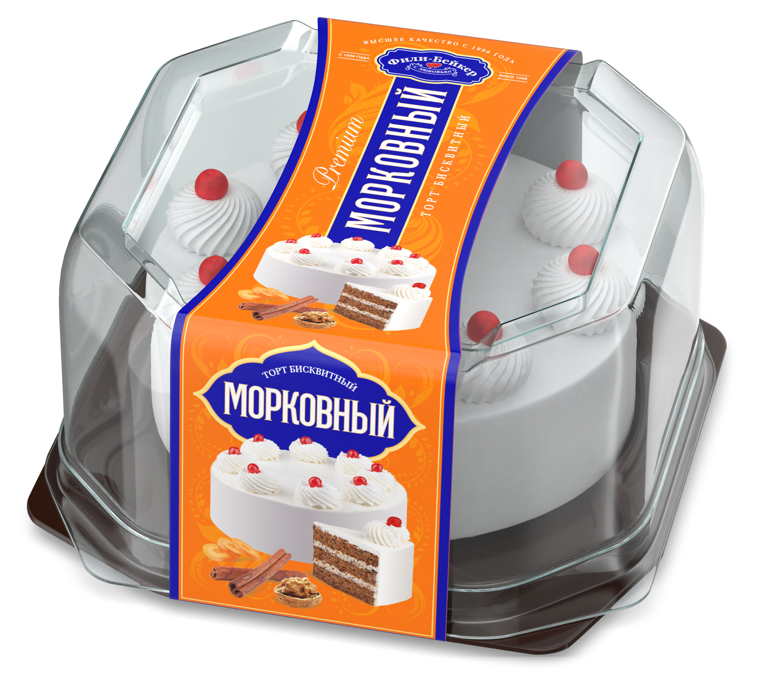 

Торт Морковный Фили-Бейкер Сливочный сыр с корицей и грецкими орехами, 560 г