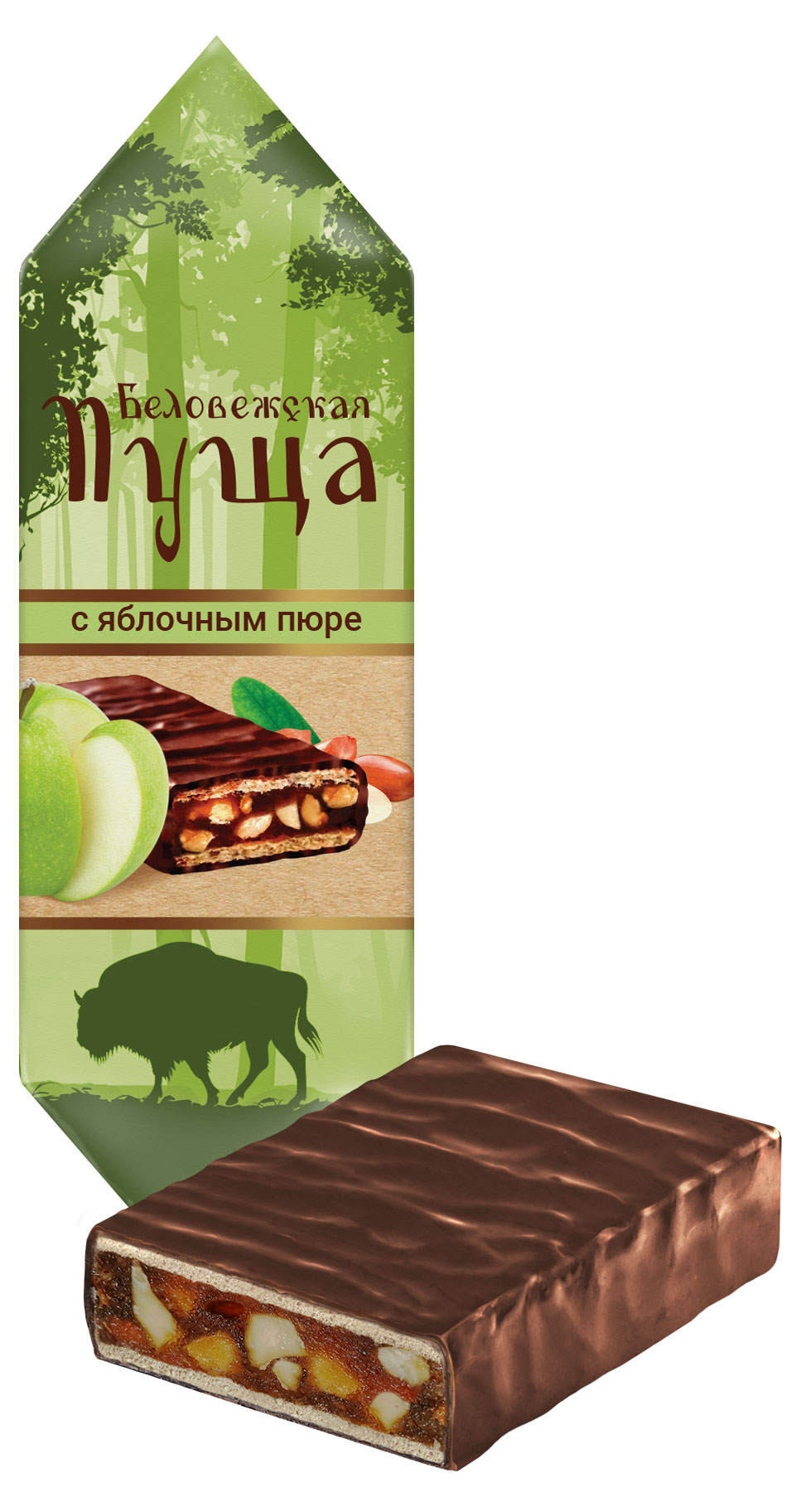 

Конфеты Коммунарка глазированные Беловежская пуща с яблочным пюре, вес