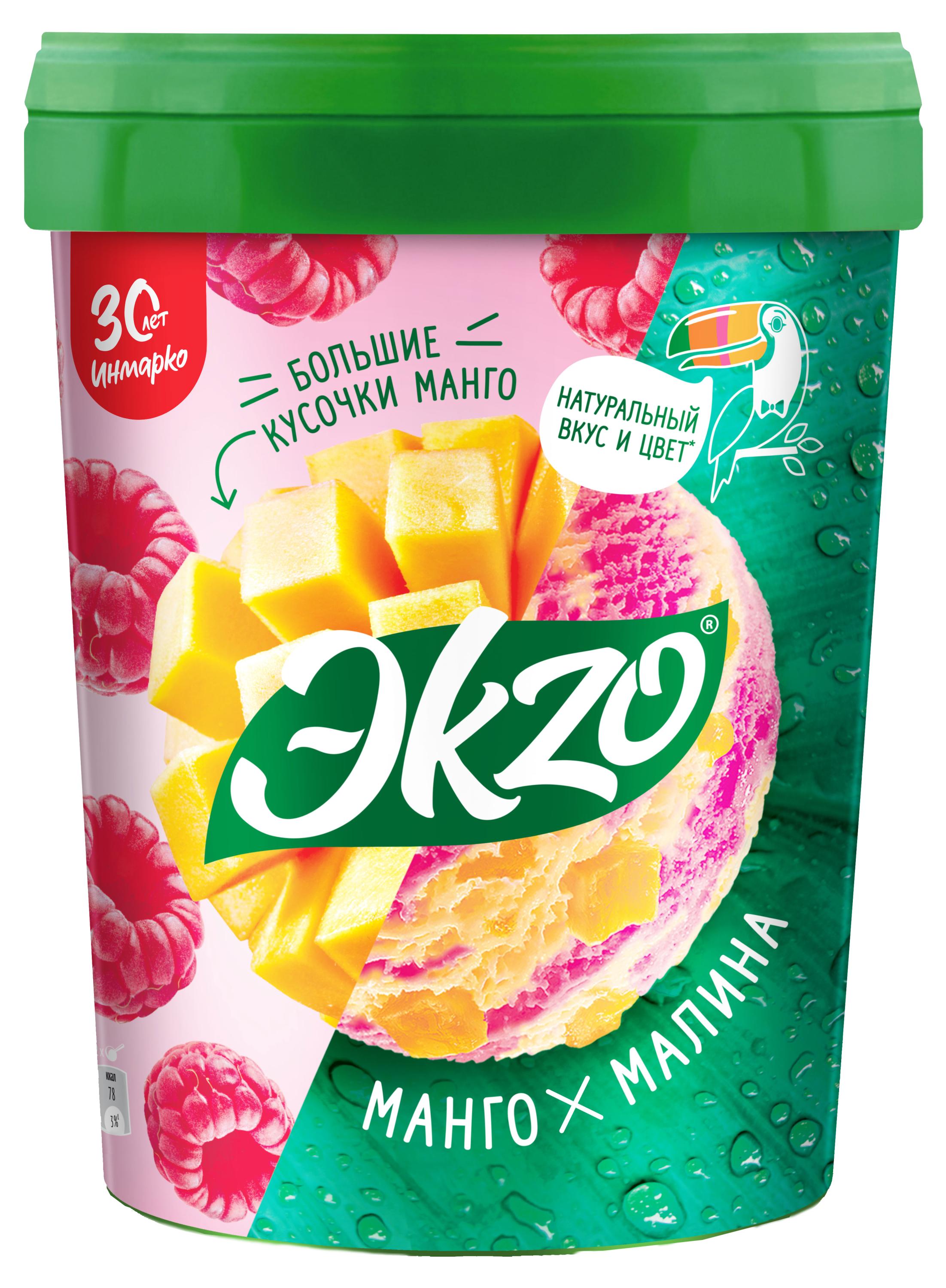 

Мороженое молочное Эkzo Манго малина 2% БЗМЖ, 520 г