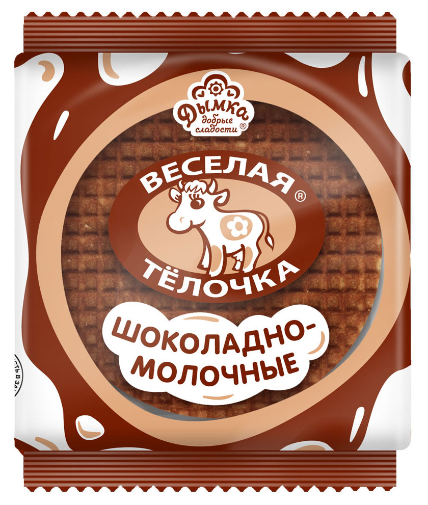 

Вафли Дымка Веселая телочка шоколадно-молочные, 150 г