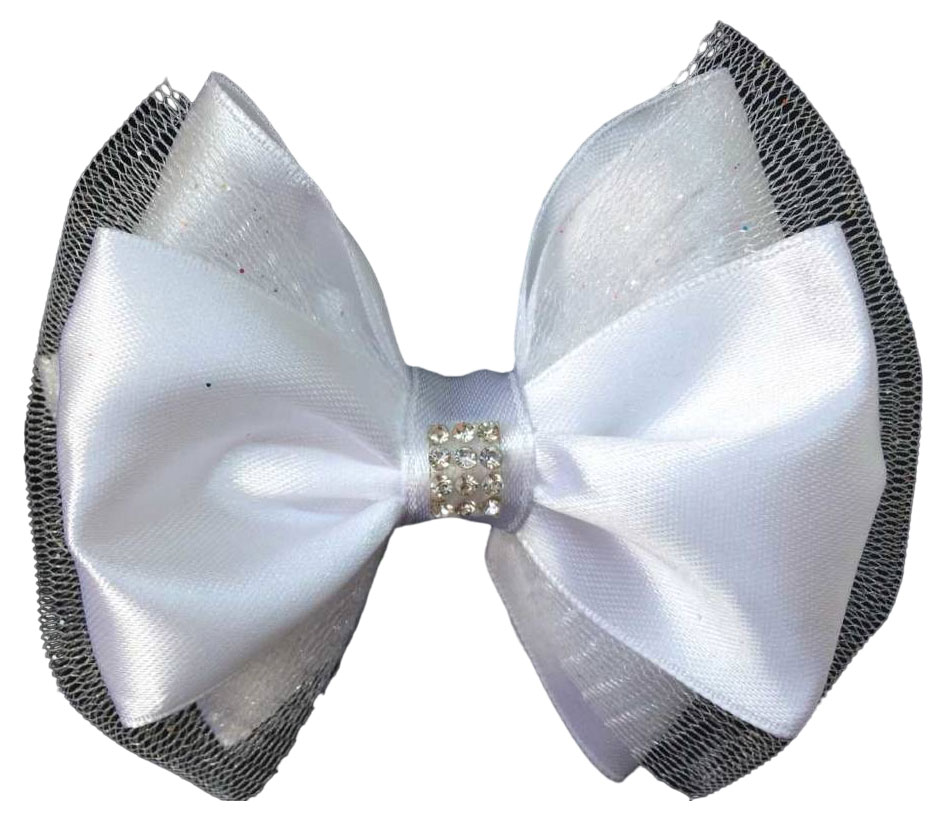 

Бантики белые маленькие сетка, 2 шт в ассортименте