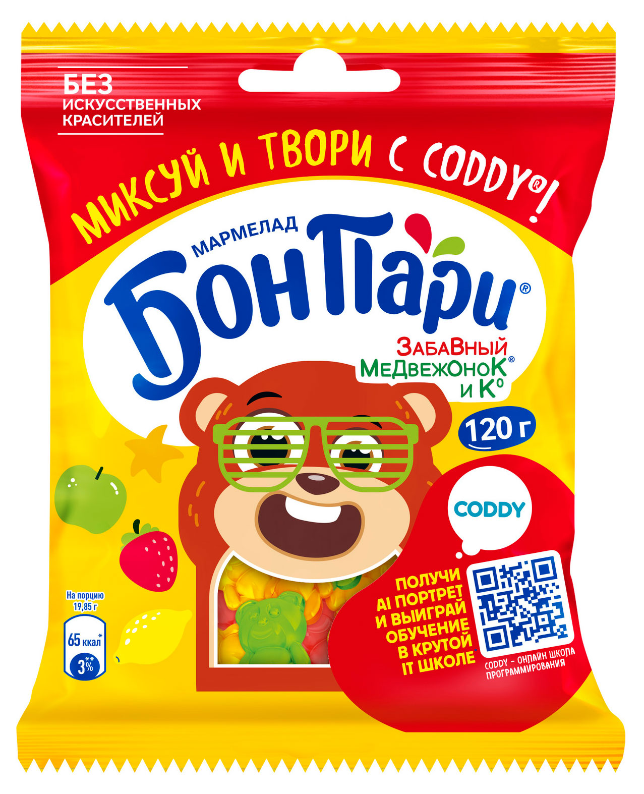 Изображение товара Мармелад жевательный «Бон Пари» Забавный медвежонок, 120 г