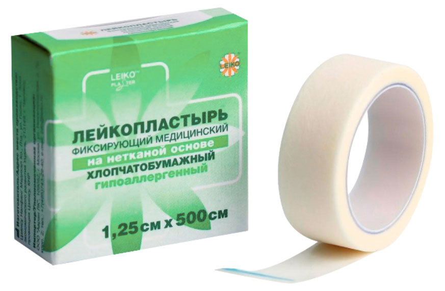 

Лейкопластырь Leiko хлопчатобумажный на нетканной основе, 1,25х500 см
