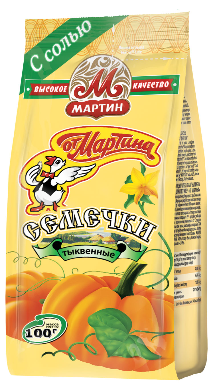 

Семечки тыквенные От Мартина неочищенные с солью, 100 г