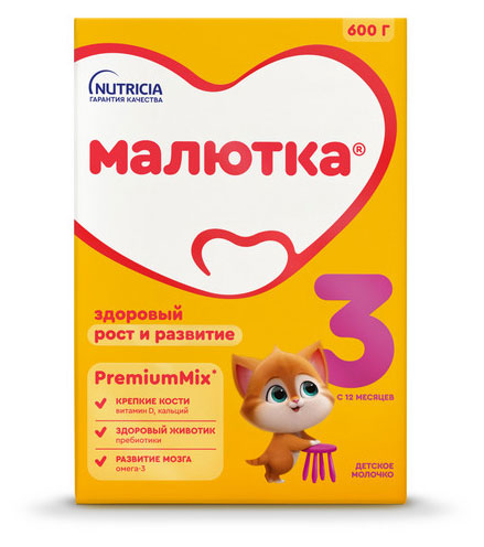 

Смесь сухая молочная Малютка 3 с 12 мес., 600 г