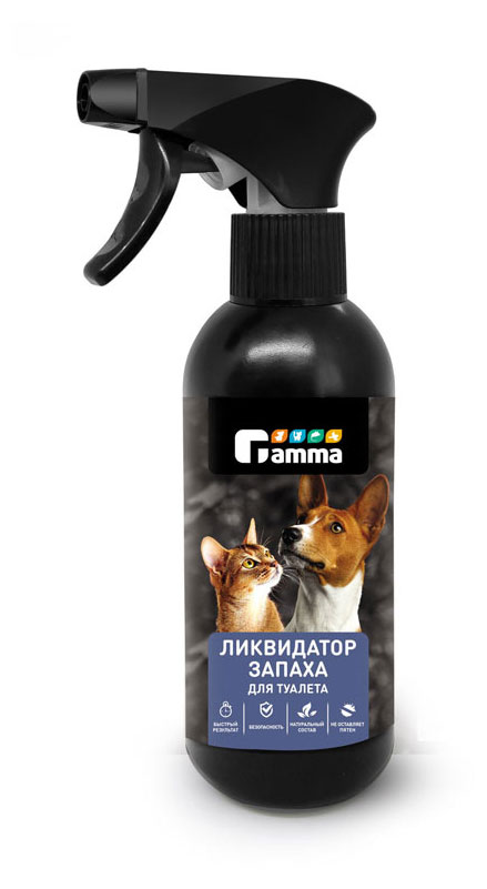 

Ликвидатор запаха для кошачих туалетов Gamma Хорошие манеры спрей от запаха, 250 мл