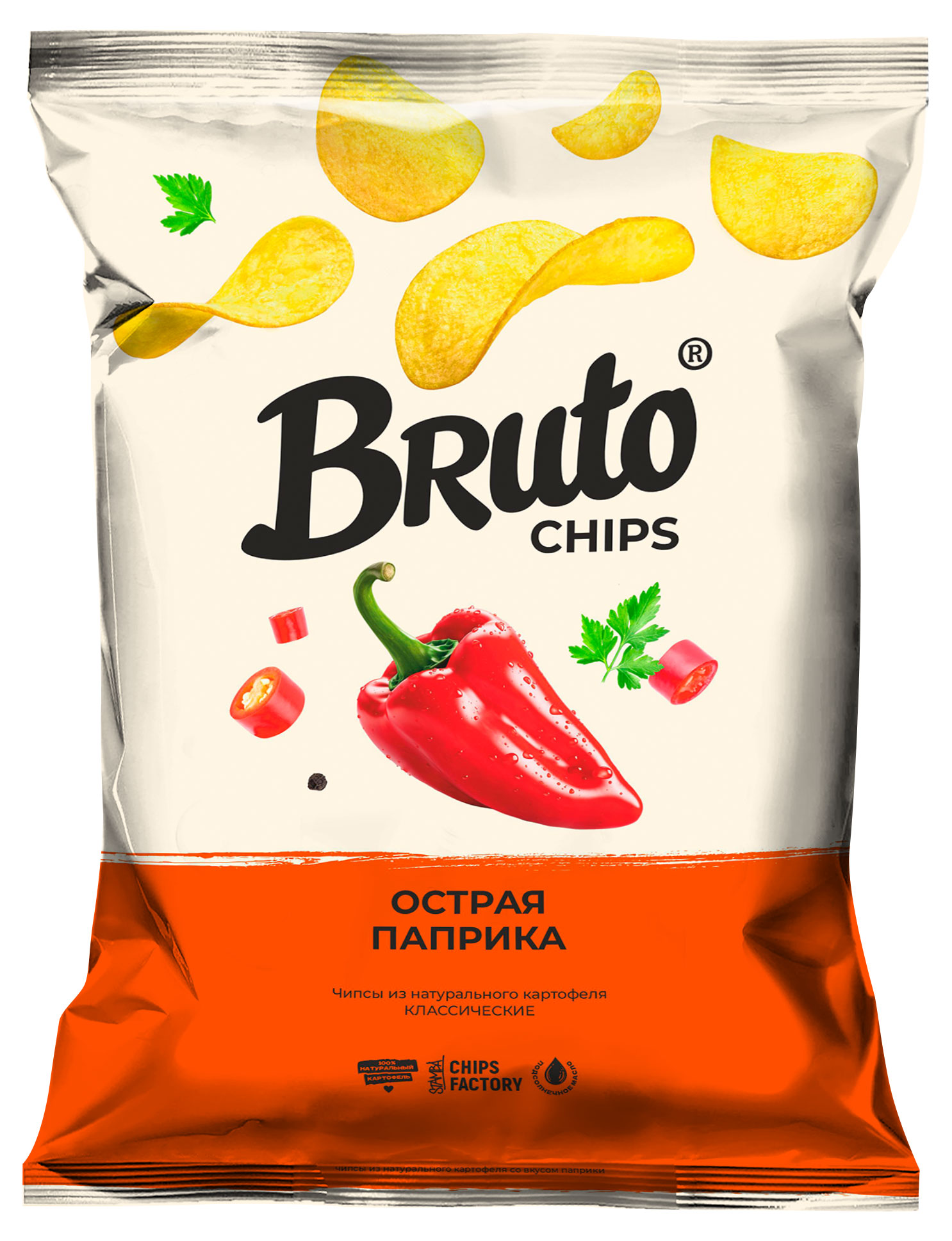 

Чипсы картофельные Bruto Острая паприка, 120 г