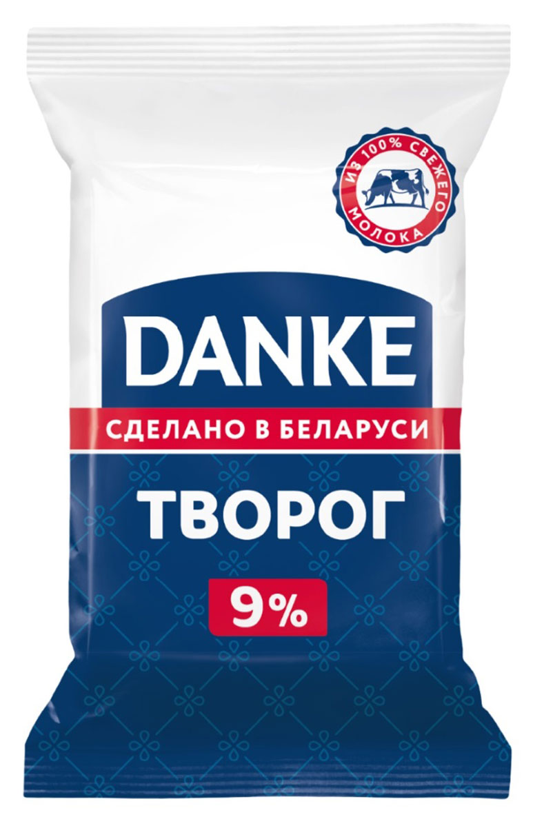 

Творог классический Danke 9% БЗМЖ, 180 г