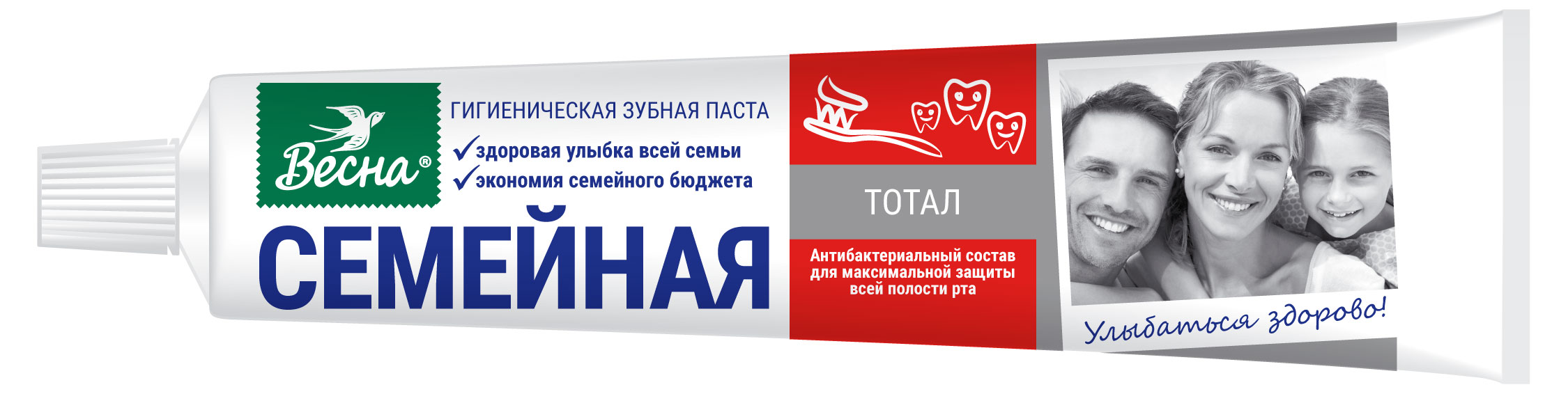 

Зубная паста Весна Семейная тотал, 90 г