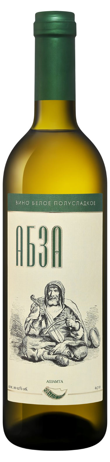 

Вино ординарное Ашамта Абза белое полусладкое Россия, 0,7 л