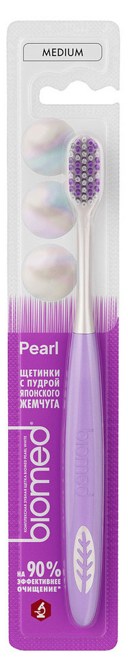 

Зубная щетка Biomed Pearl средняя жесткость, 1 шт