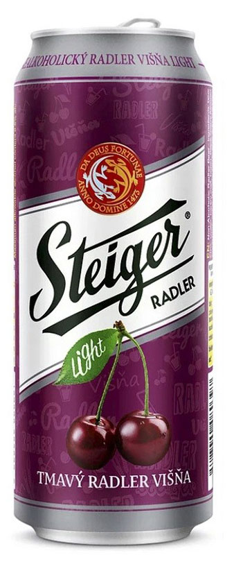 

Напиток пивной безалкогольный Radler Steiger Tmavy Visna фильтрованный осветлённый, 500 мл