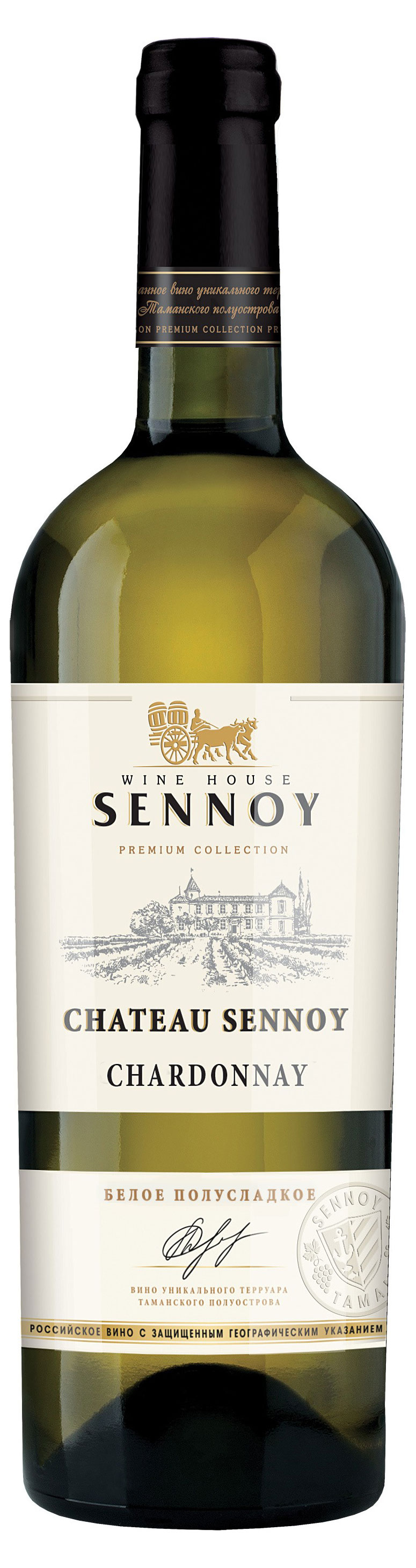

Вино Chateau Sennoy Шардоне белое полусладкое Россия, 0,75 л