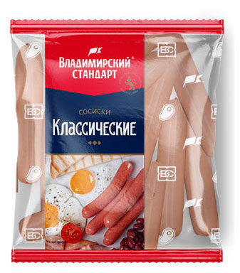 

Сосиски Владимирский стандарт Классические, 600 г