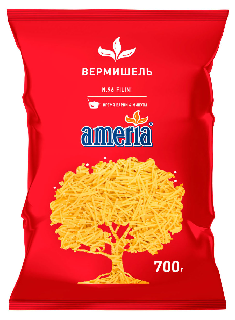 

Макаронные изделия Ameria Filini 96 вермишель, 700 г