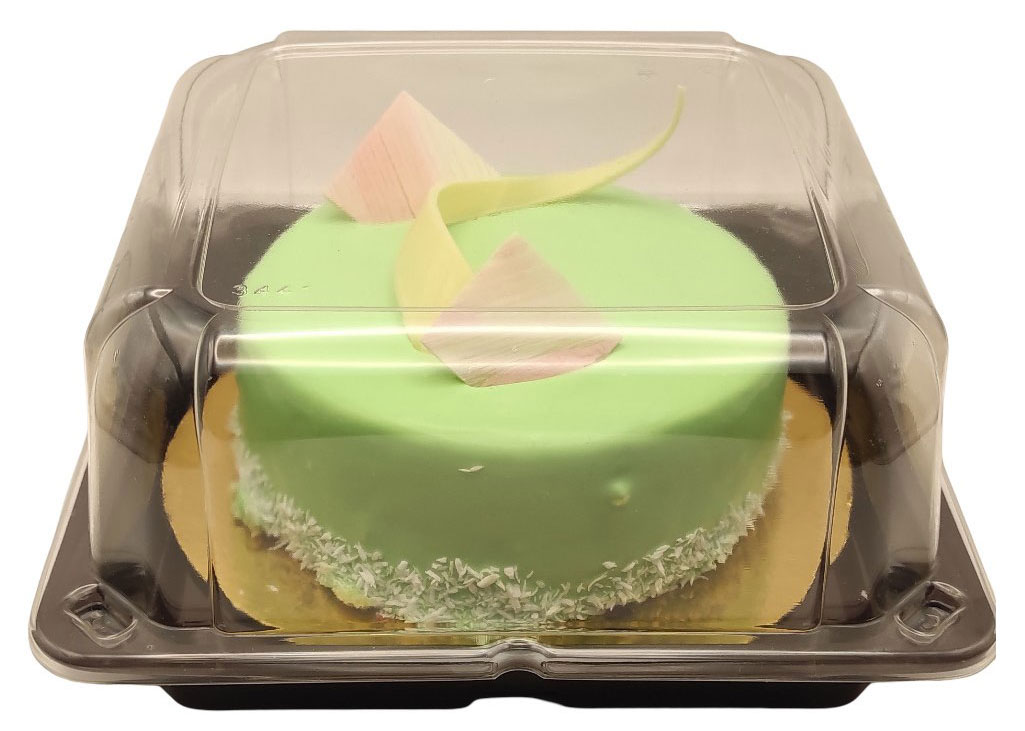 

Бенто торт бисквитный RENARDI Лайм базилик с желе из клубники и миндаля охлажденный, 335 г