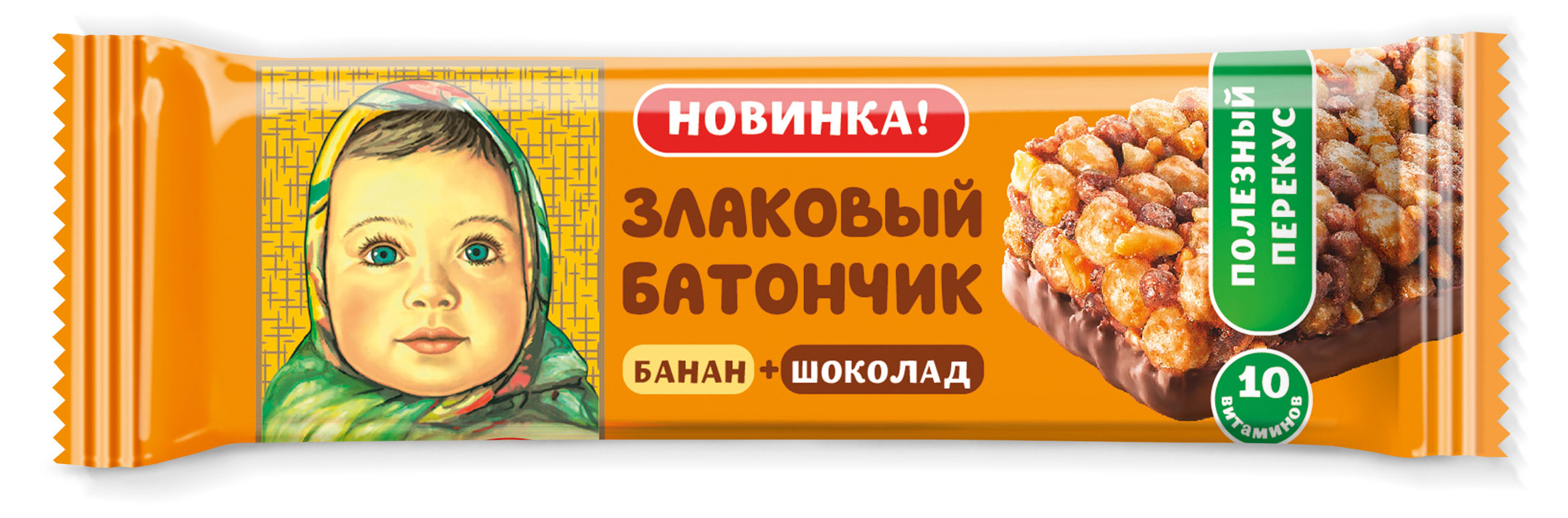 

Батончик злаковый Аленка с бананом и шоколадом, 19 г