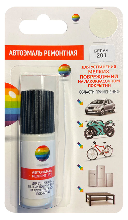 

Автоэмаль ремонтная белая 201, 10 мл