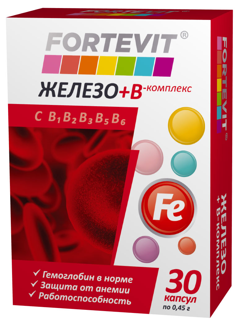 

Витамины Fortevit Железо+В комплекс 30