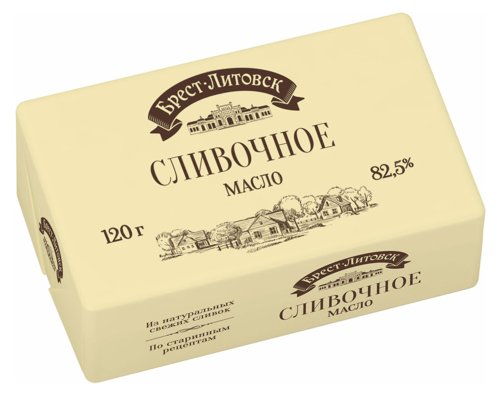 

Масло сливочное Брест-Литовск Традиционное 82,5% БЗМЖ, 120 г