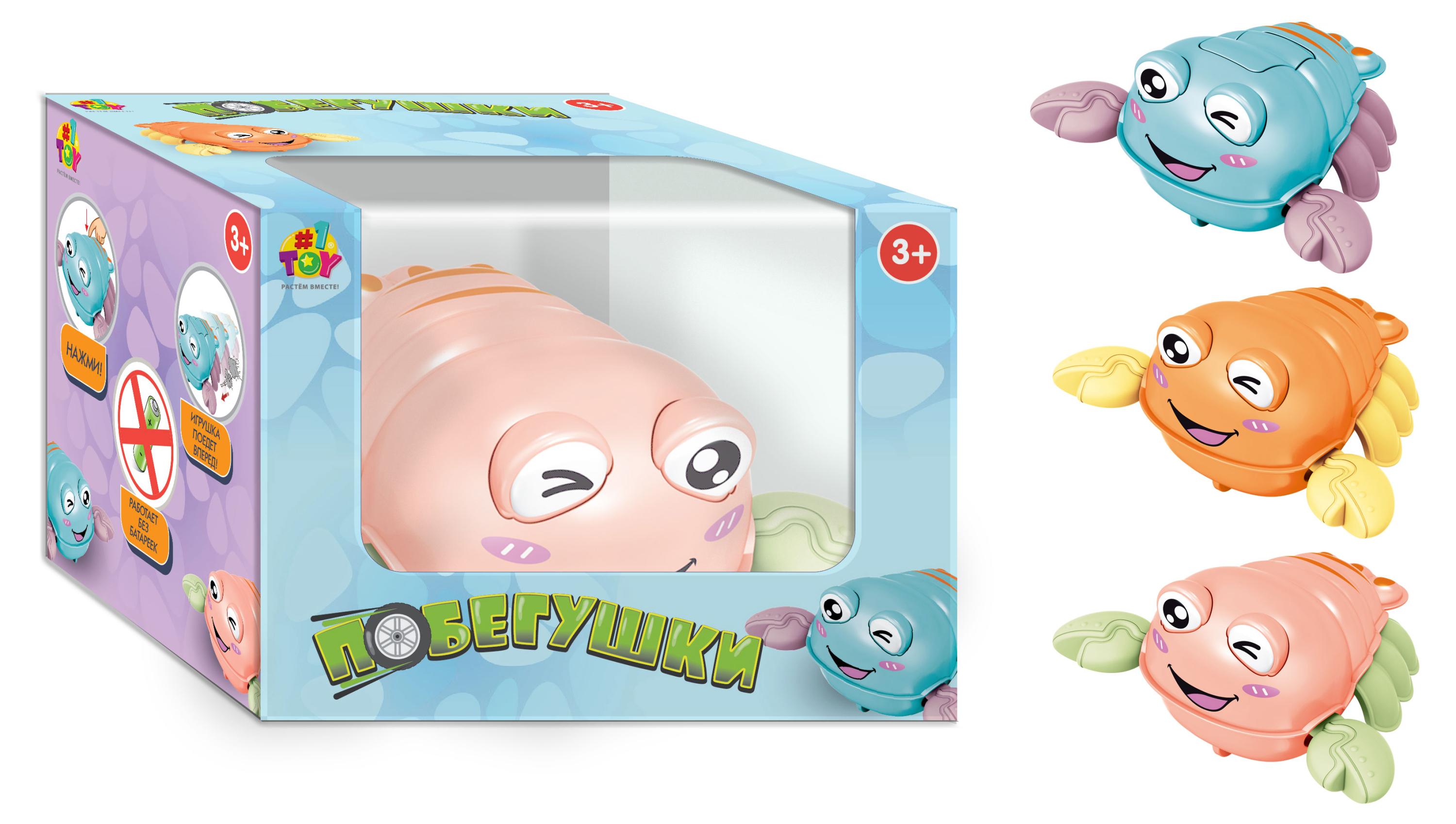 

Игрушка 1TOY Побегушки Рак с инерционным механизмом, 1 шт в ассортименте