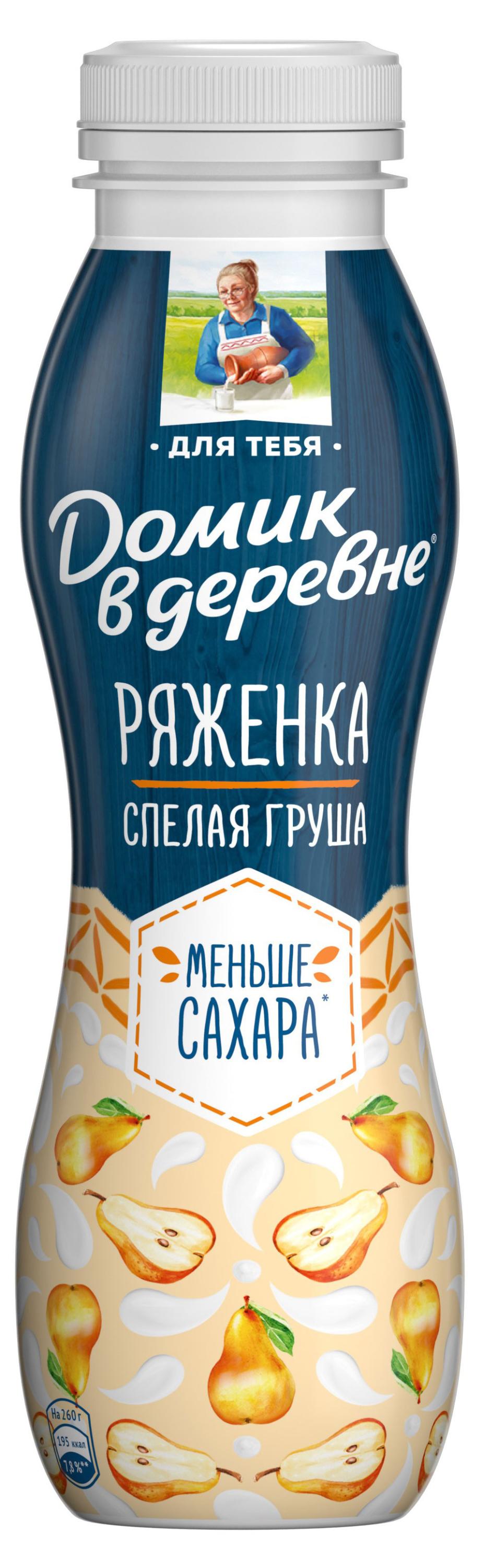 Изображение товара Ряженка «Домик в деревне» спелая груша 2,1% БЗМЖ, 260 г