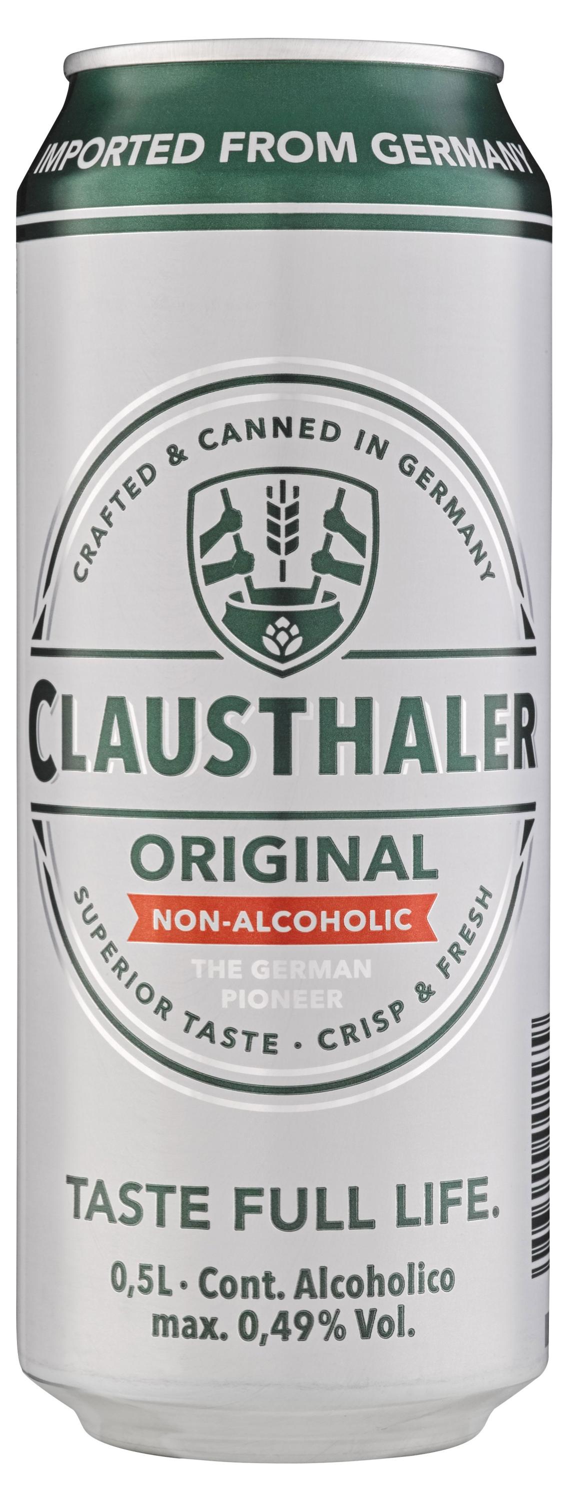 Изображение товара Пиво светлое Clausthaler Original безалкогольное, 0,5 л