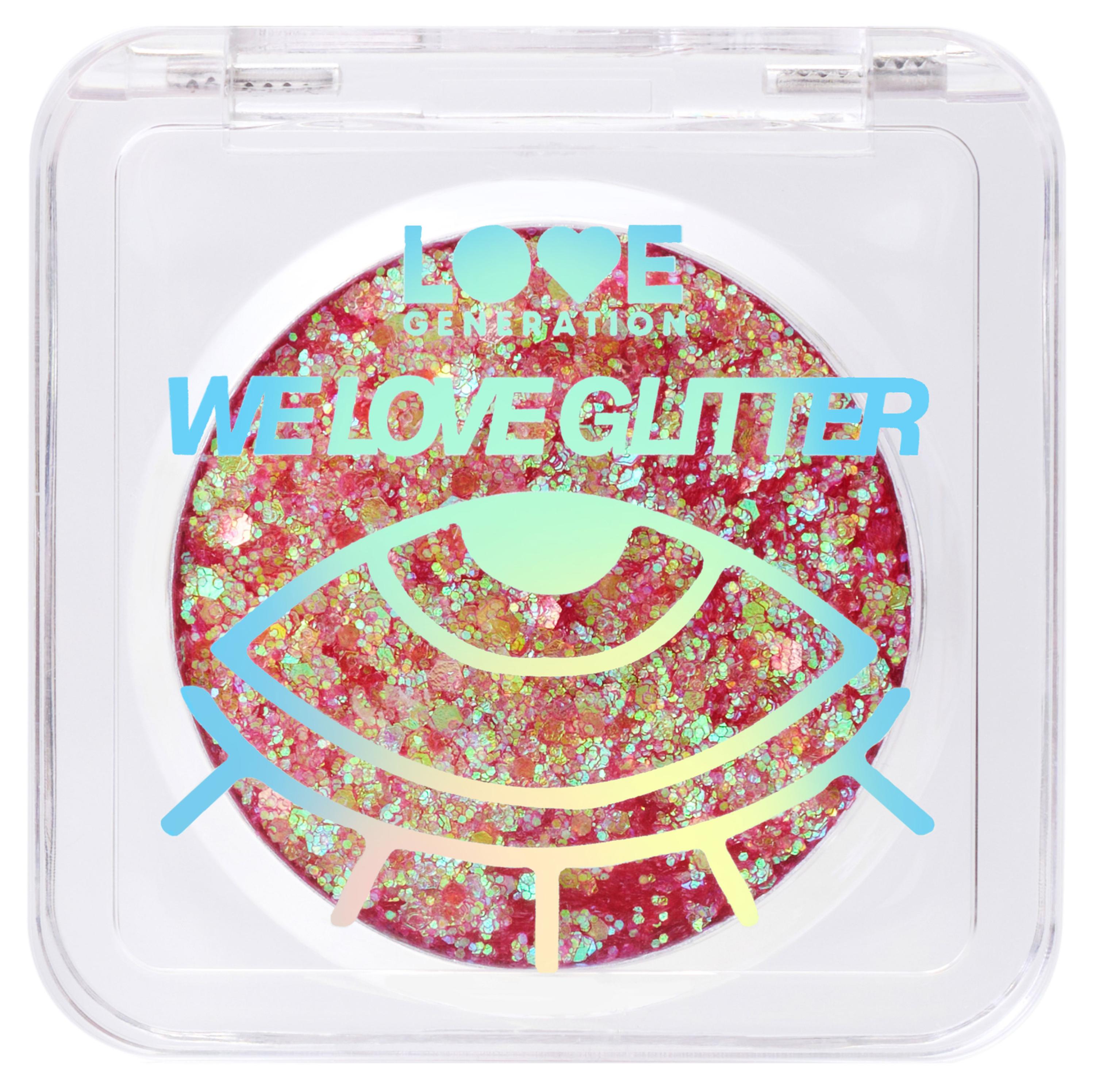 

Глиттер для лица Love generation We love glitter тон 01 красно-фиолетовый, 1 шт
