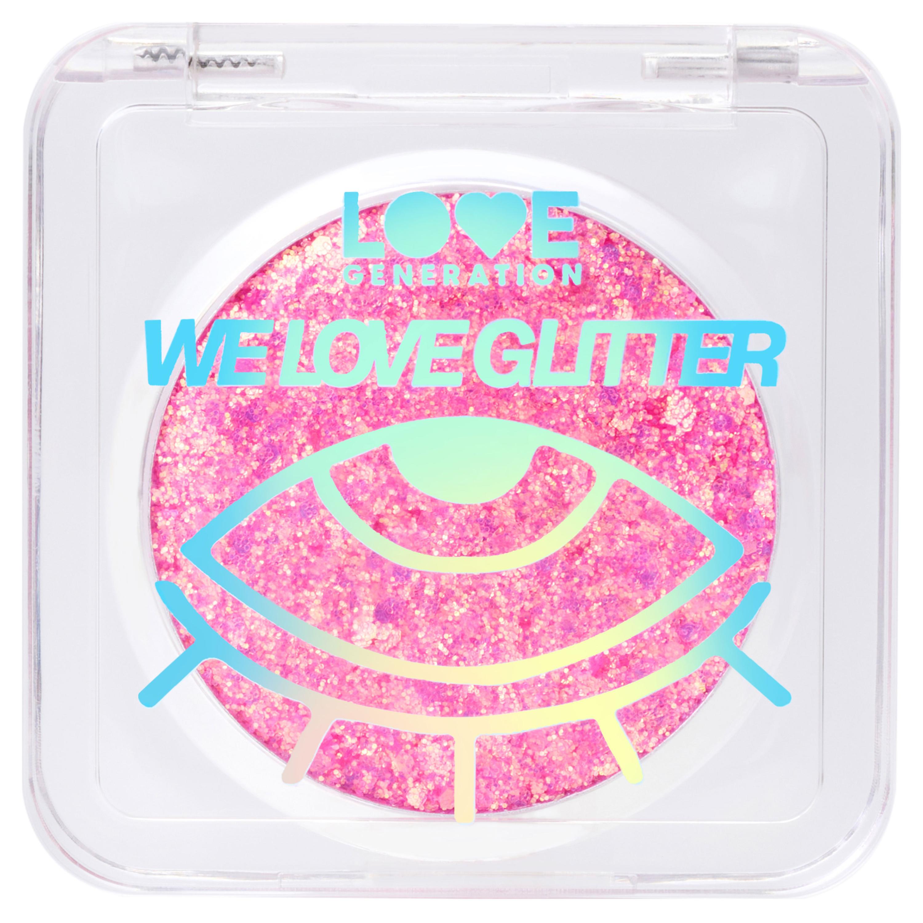 

Глиттер для лица Love generation We love glitter тон 02 розовый, 1 шт