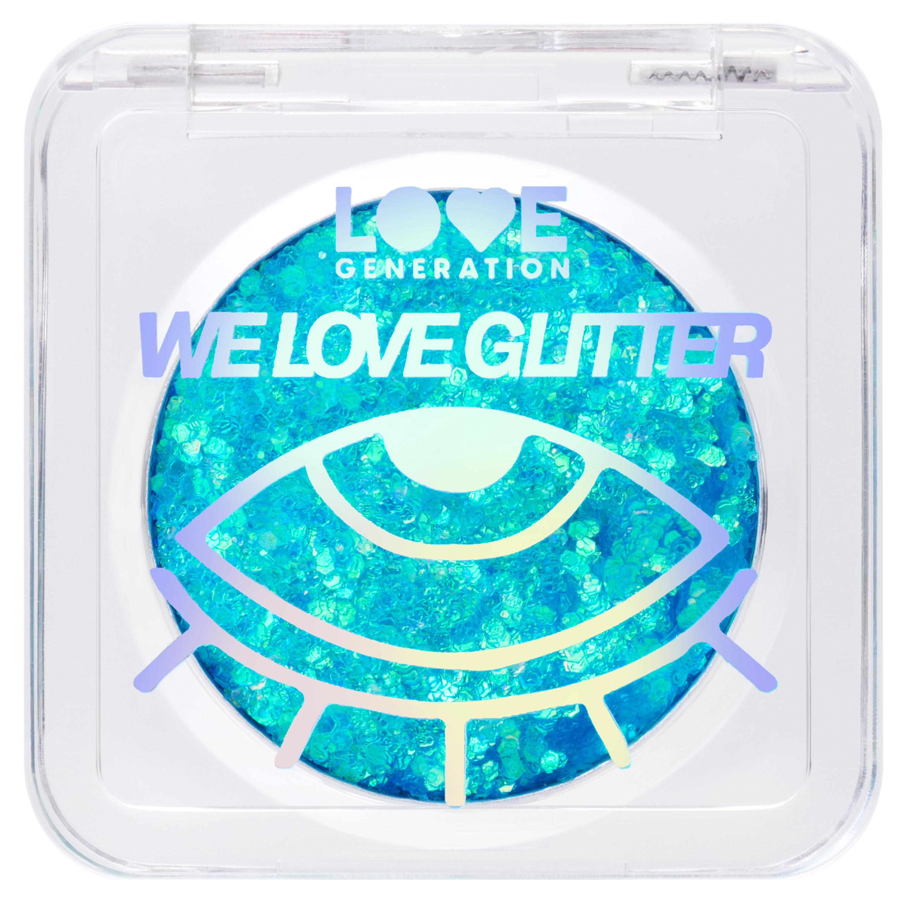 

Глиттер для лица Love generation We love glitter тон 03 голубой, 1 шт