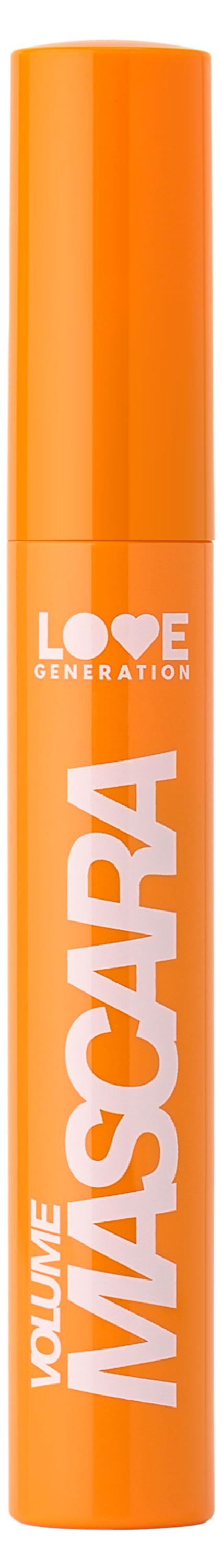 

Тушь для ресниц Love generation Volume Mascara объемная тон 01 черный, 9 мл