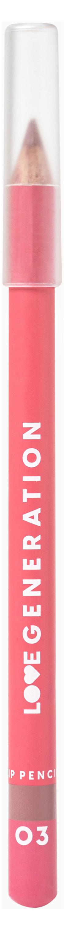 

Карандаш для губ Love generation Lip Pencil тон 03 коричневый, 1 шт