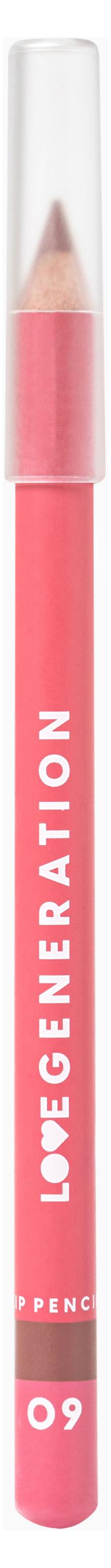 Изображение товара Карандаш для губ Love generation Lip Pencil тон 09 шоколадный, 1 шт