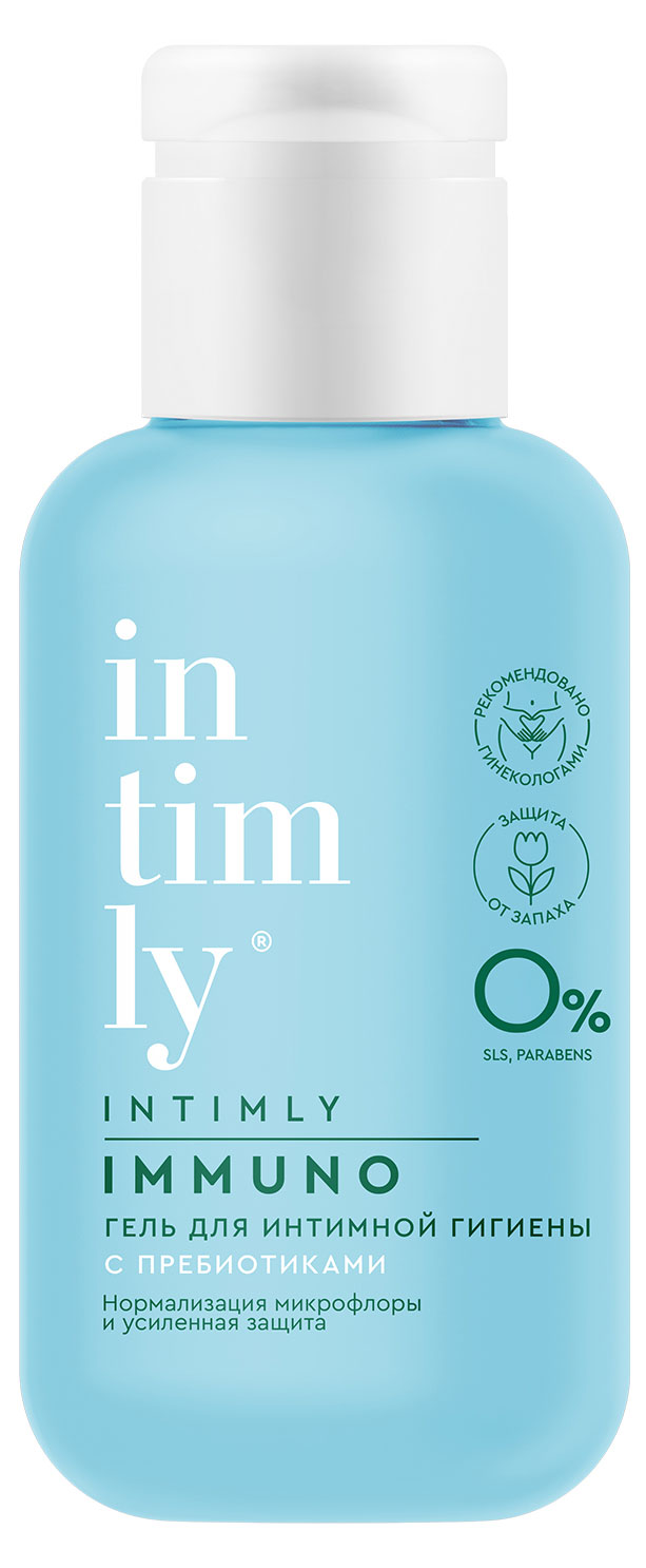 

Гель для интимной гигиены Intimly Immuno Нормализация микрофлоры с пребиотиками, 65 мл