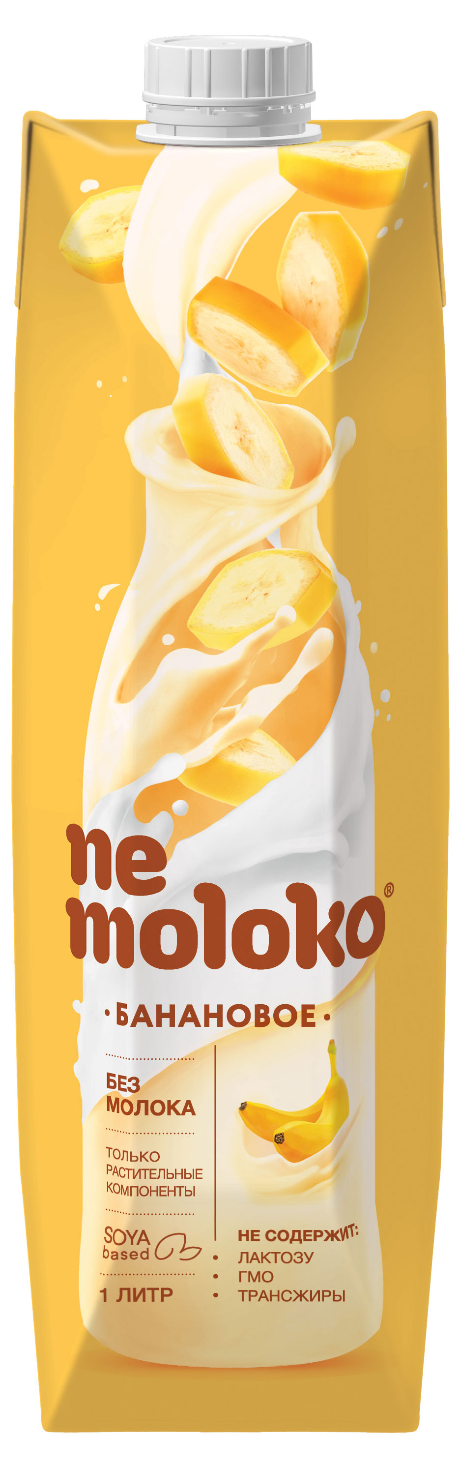 

Напиток соевый Nemoloko с бананом для детей старше 3х лет 1%, 1 л