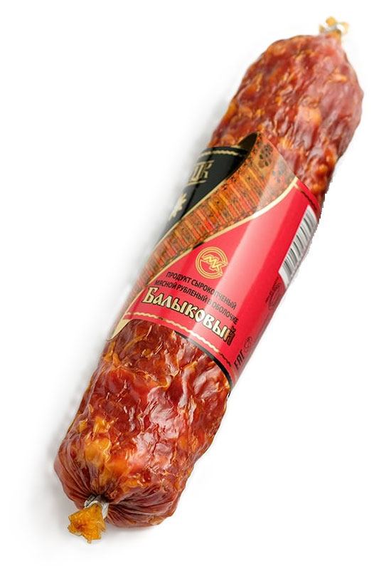

Колбаса сырокопченая Слуцкий МК Балыковая рубленая, вес