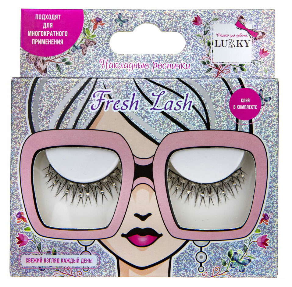 

Реснички накладные Lukky Fresh Lash со стразами Роса