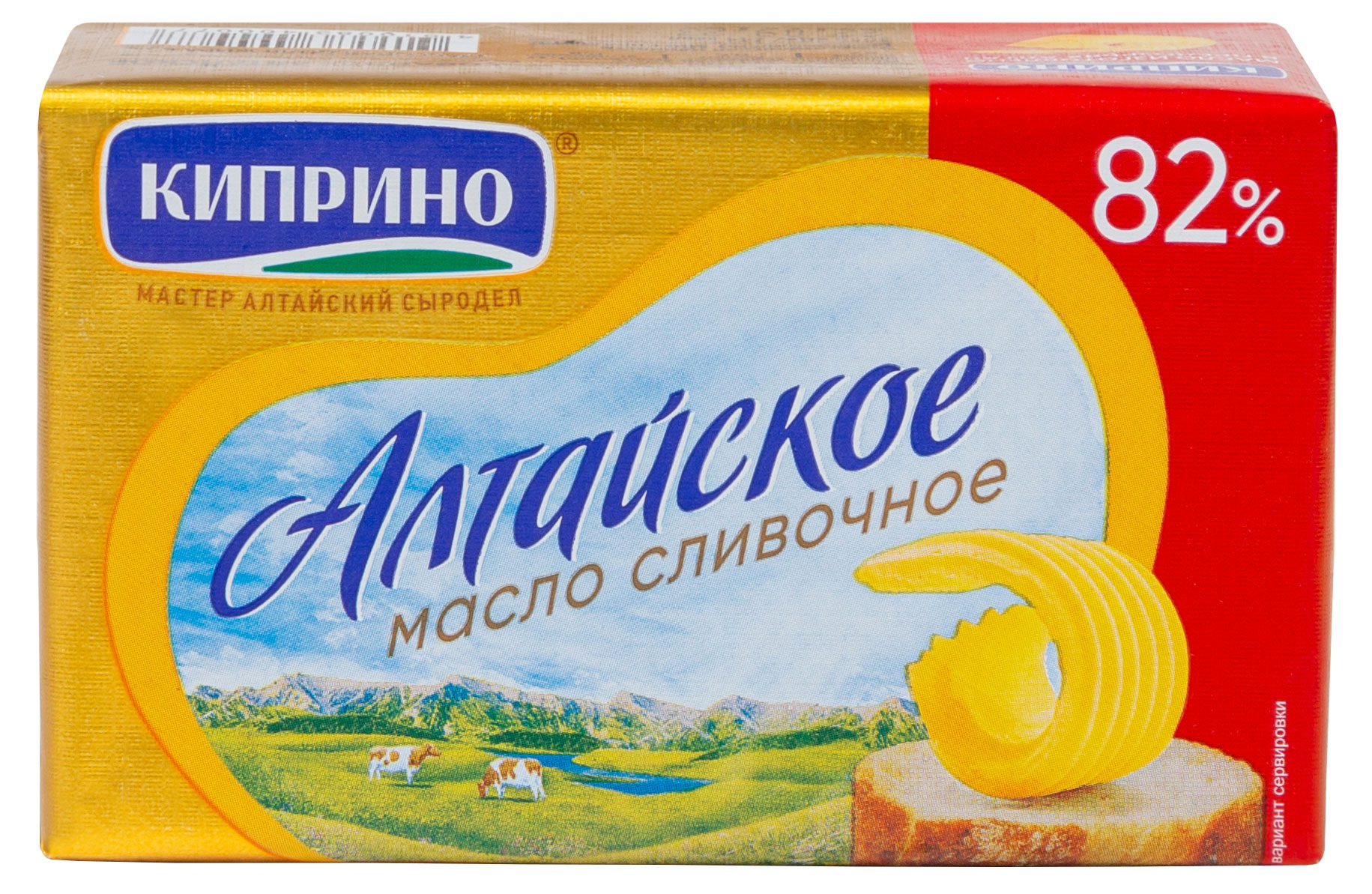 

Масло сливочное Киприно алтайское 82% БЗМЖ, 150 г
