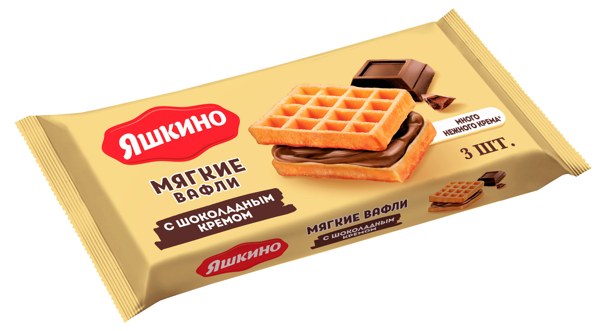

Вафли мягкие Яшкино с шоколадным кремом, 120 г