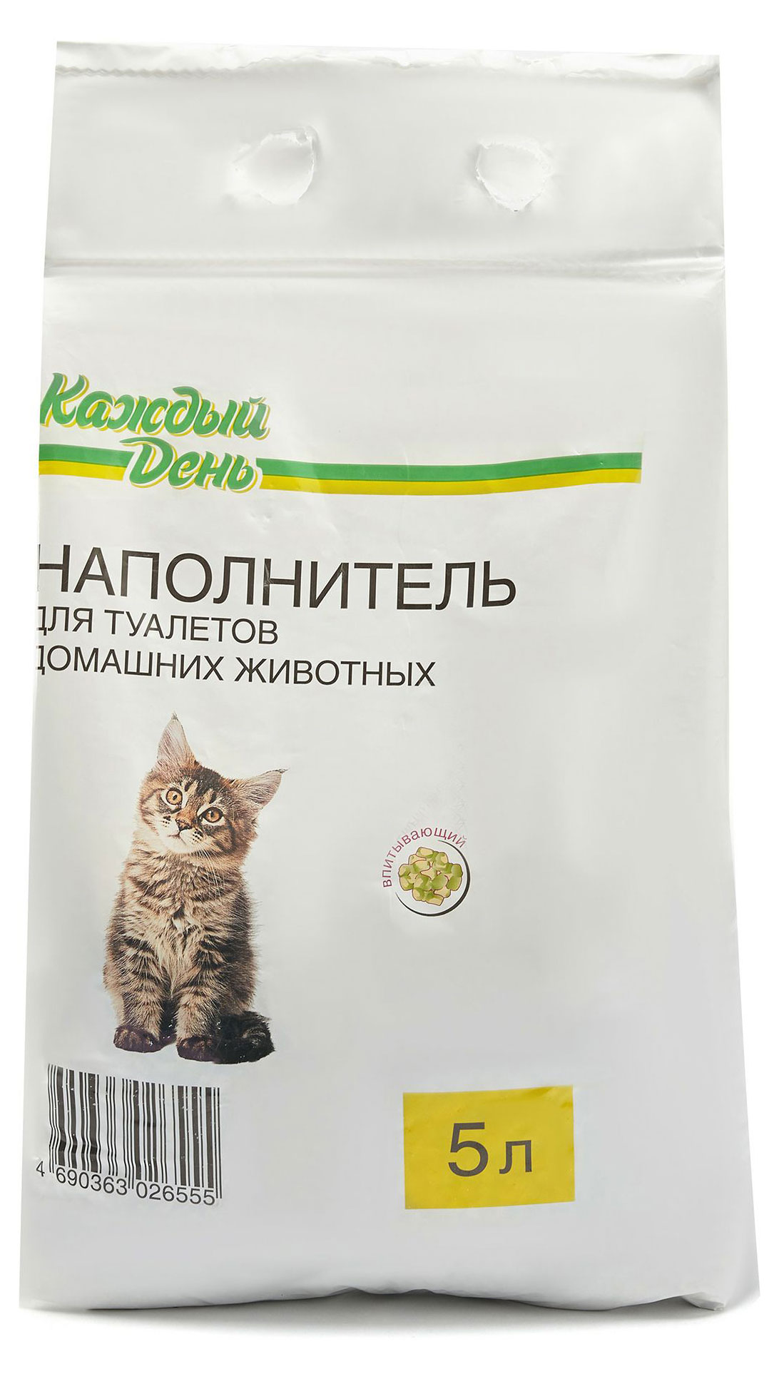 Изображение товара Наполнитель для кошачьего туалета «Каждый День» впитывающий, 5 л