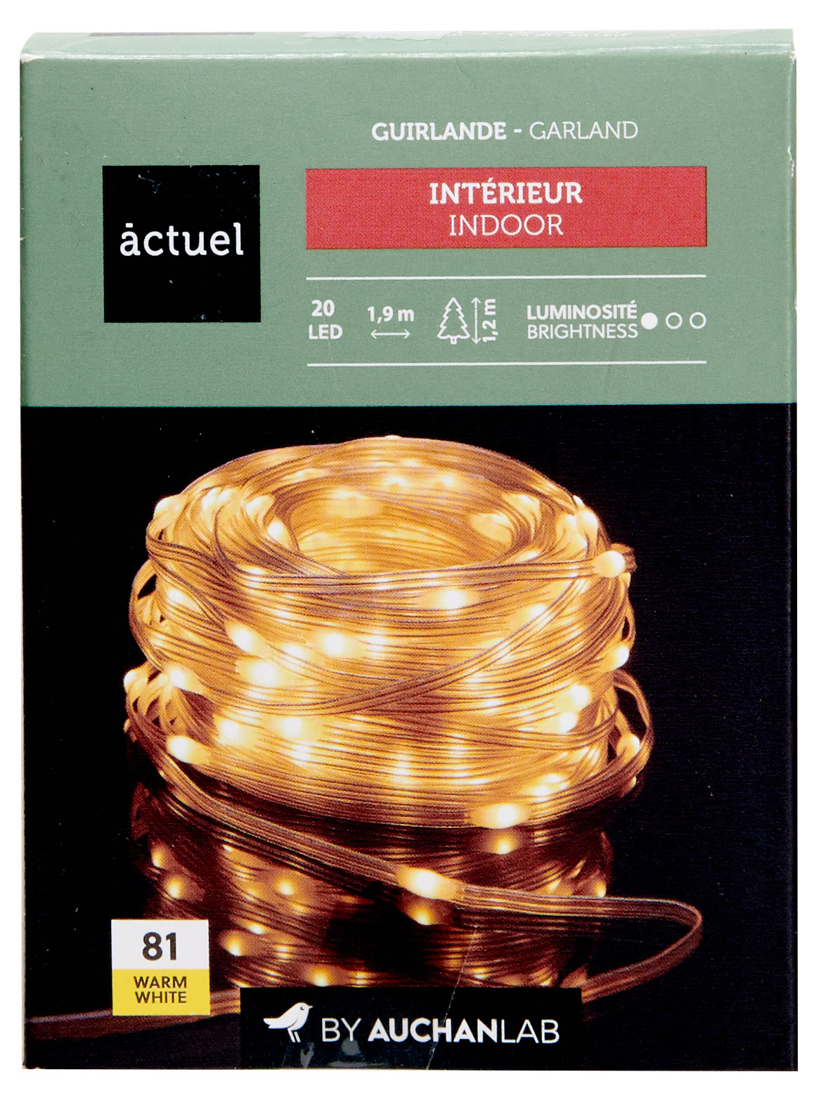 

Электрогирлянда Actuel на батарейках 20 LED, 1,9 м